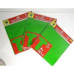 New Lot 3 Teaching 4" Die-Cut Letters and Numbers Classroom Teacher Green